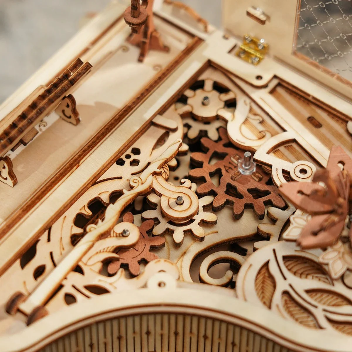 Robotime ROKR 3D Wooden Puzzle Music Box - Mechanical Magic Piano - Image 7