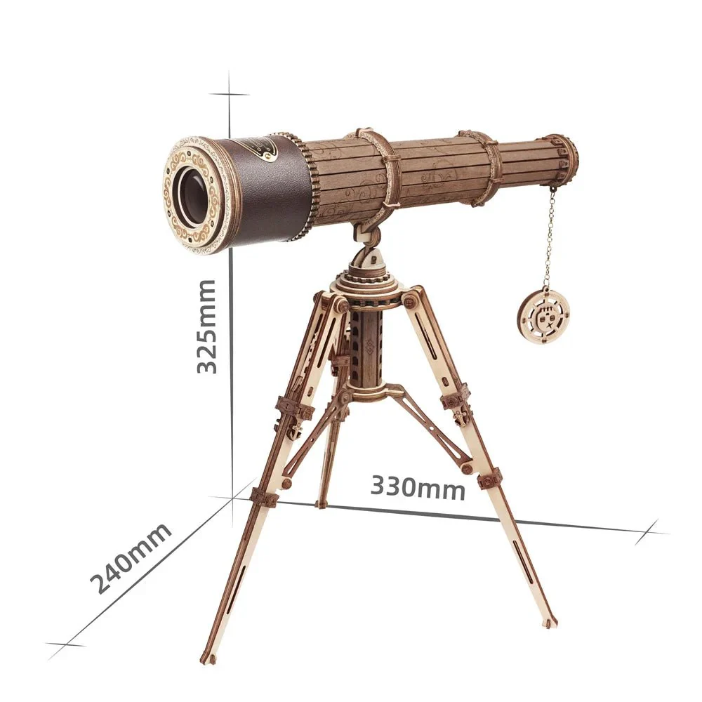 Rokr 3D Wooden Puzzle Model Building Kit - Monocular Telescope - Image 5