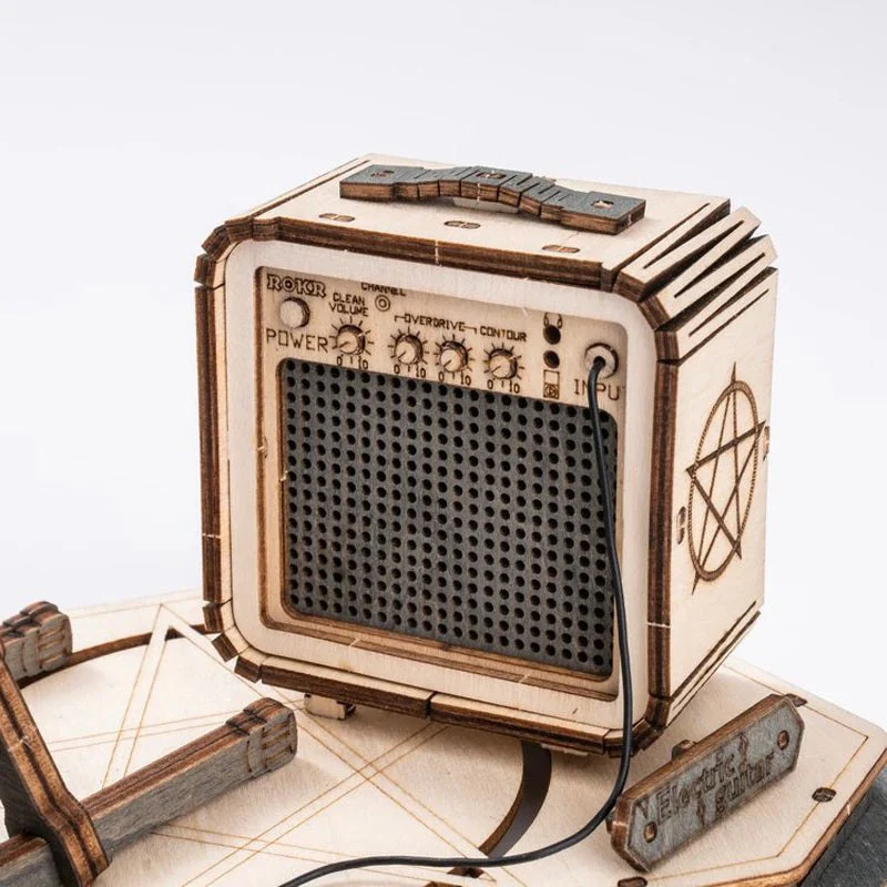 Rokr 3D Wooden Puzzle Musical Instrument Model - Electric Guitar - Image 5
