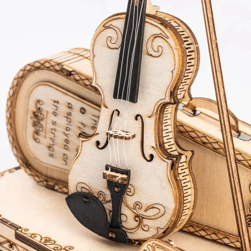 ROKR 3D Wooden Puzzle Musical Instrument Model - Violin - Image 3