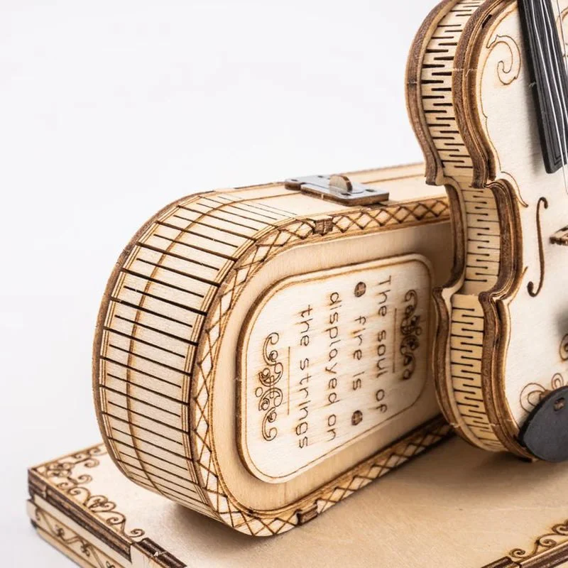 ROKR 3D Wooden Puzzle Musical Instrument Model - Violin - Image 4