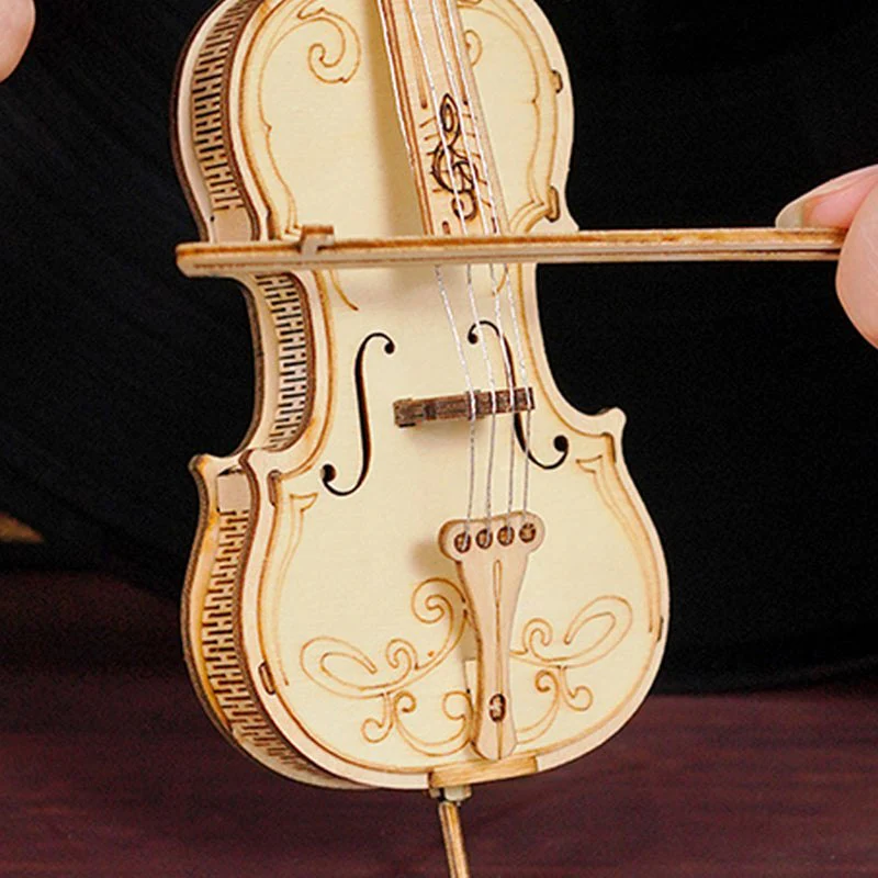 Rolife 3D Wooden Puzzle Musical Instrument Model - Cello - Image 6