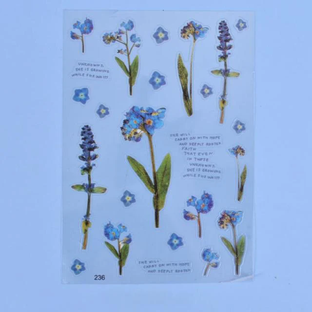 Transparent Flowers Stickers Epoxy Resin Filling - Image 16
