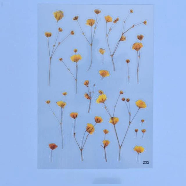 Transparent Flowers Stickers Epoxy Resin Filling - Image 4
