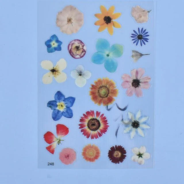 Transparent Flowers Stickers Epoxy Resin Filling - Image 5