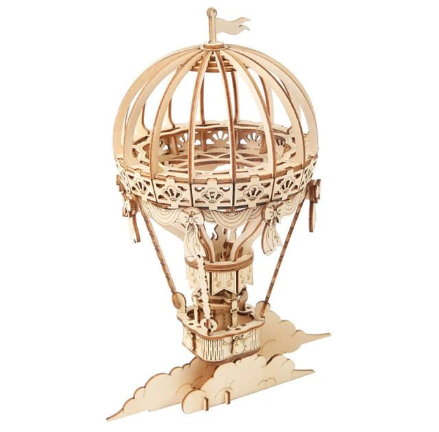 Rolife Vintage DIY Wooden 3D Model Kits - Hot Air Balloon - Image 4