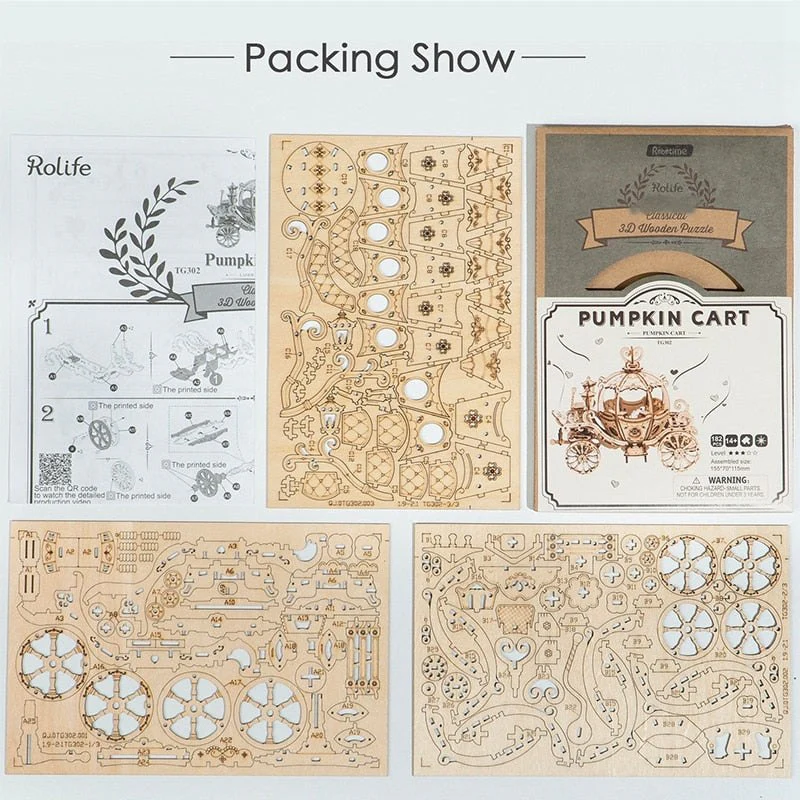Rolife Vintage DIY Wooden 3D Model Kits - Hot Air Balloon - Image 7