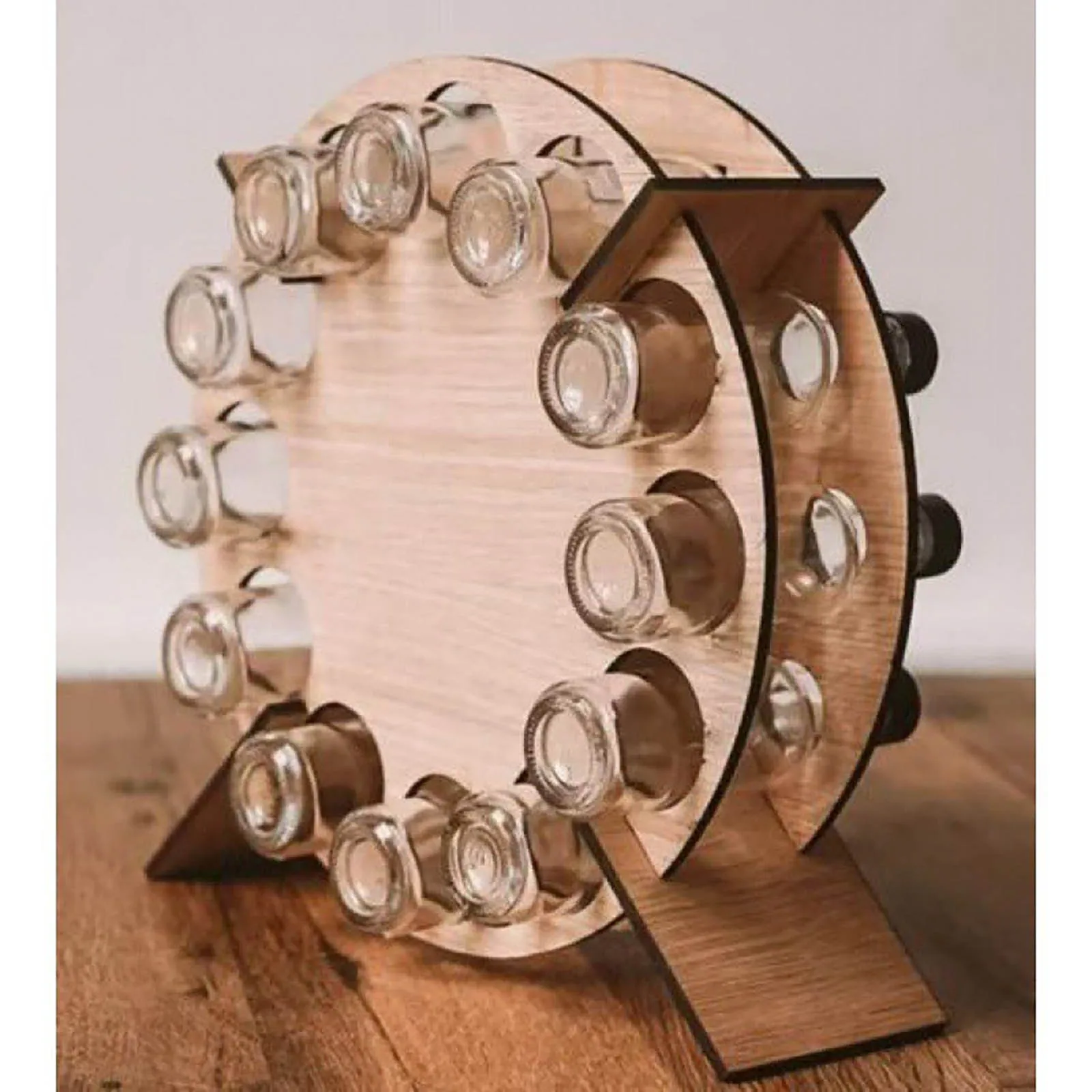 Wooden Adult Mini Spirit Bottle Christmas Advent Calendar - Image 6